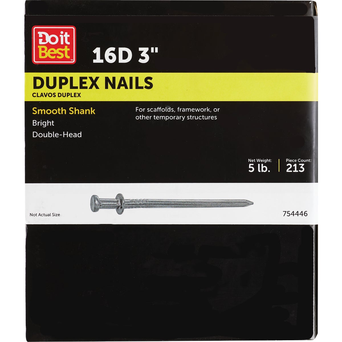 Do it 16d x 3 In. Bright Duplex Framing Nails (213-Count, 5 Lb.)