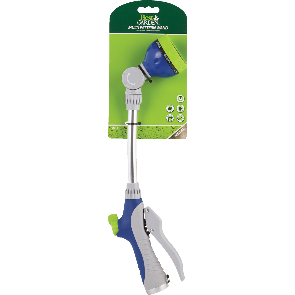 Best Garden 16 In. 7-Pattern Water Wand, Blue & Gray Image 2