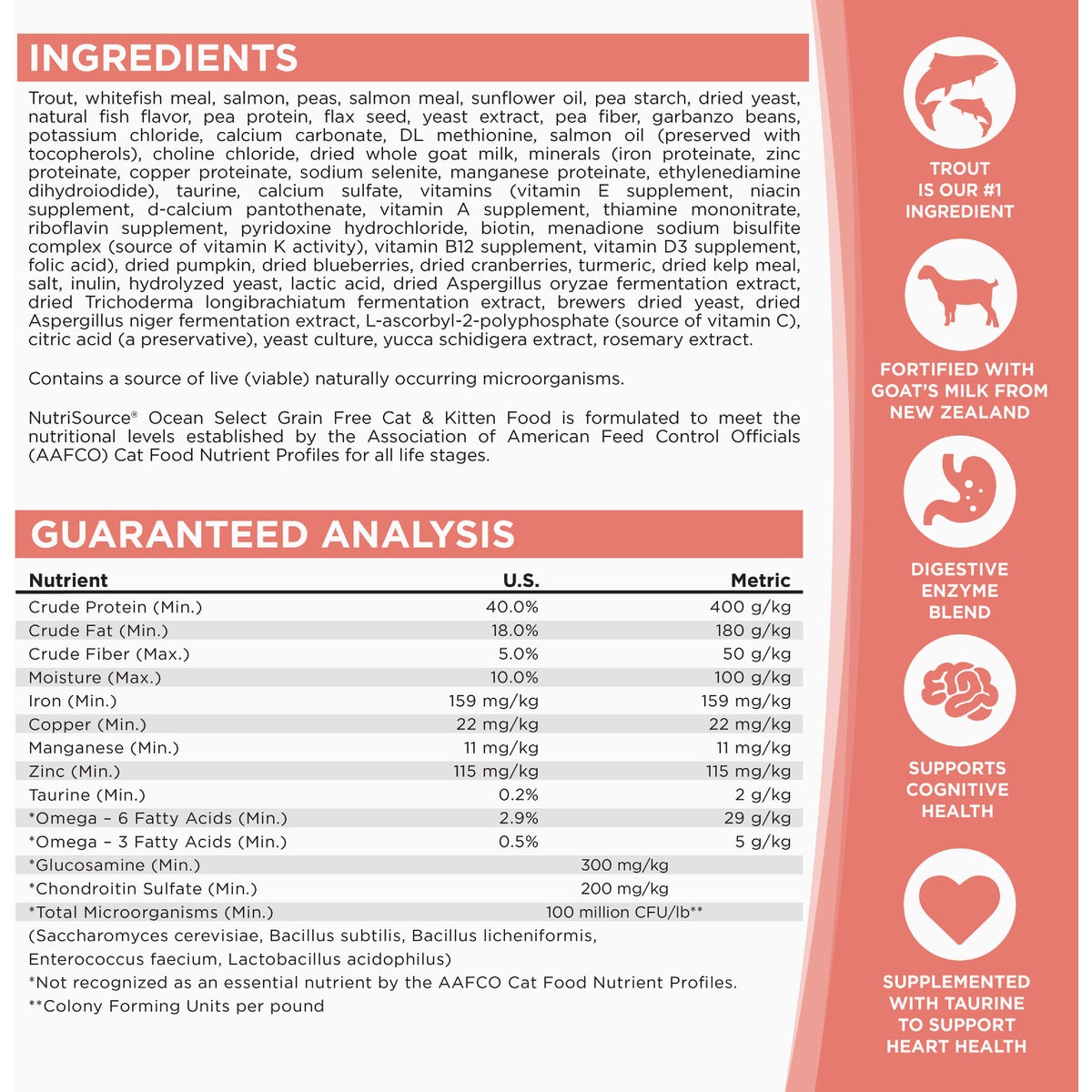 NutriSource 4 Lb. Ocean Select Recipe Grain Free Cat Food Image 2