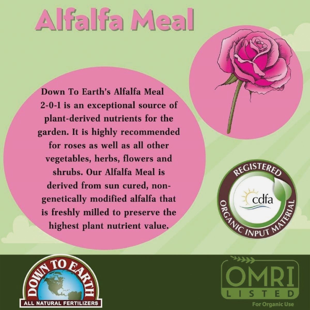 Down To Earth 0.5 Lb. 2-0-1 Alfalfa Meal Image 2