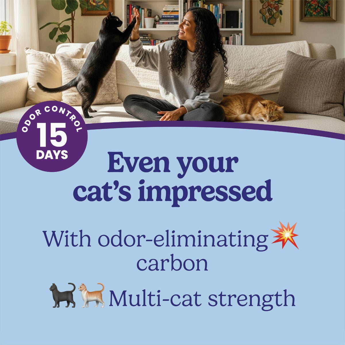 Fresh Step Odor Shield Gain 22 Lb. Multi Cat Clumping Litter with Febreze Freshness Image 5