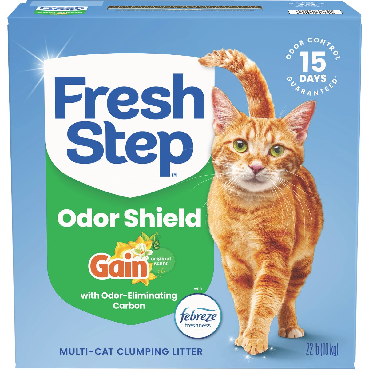 Fresh Step Odor Shield Gain 22 Lb. Multi Cat Clumping Litter with Febreze Freshness