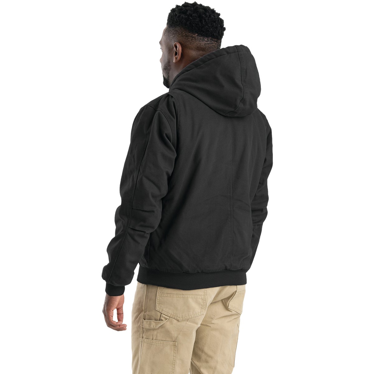 Berne Heartland Men's Medium Black Hooded Work Jacket Image 5