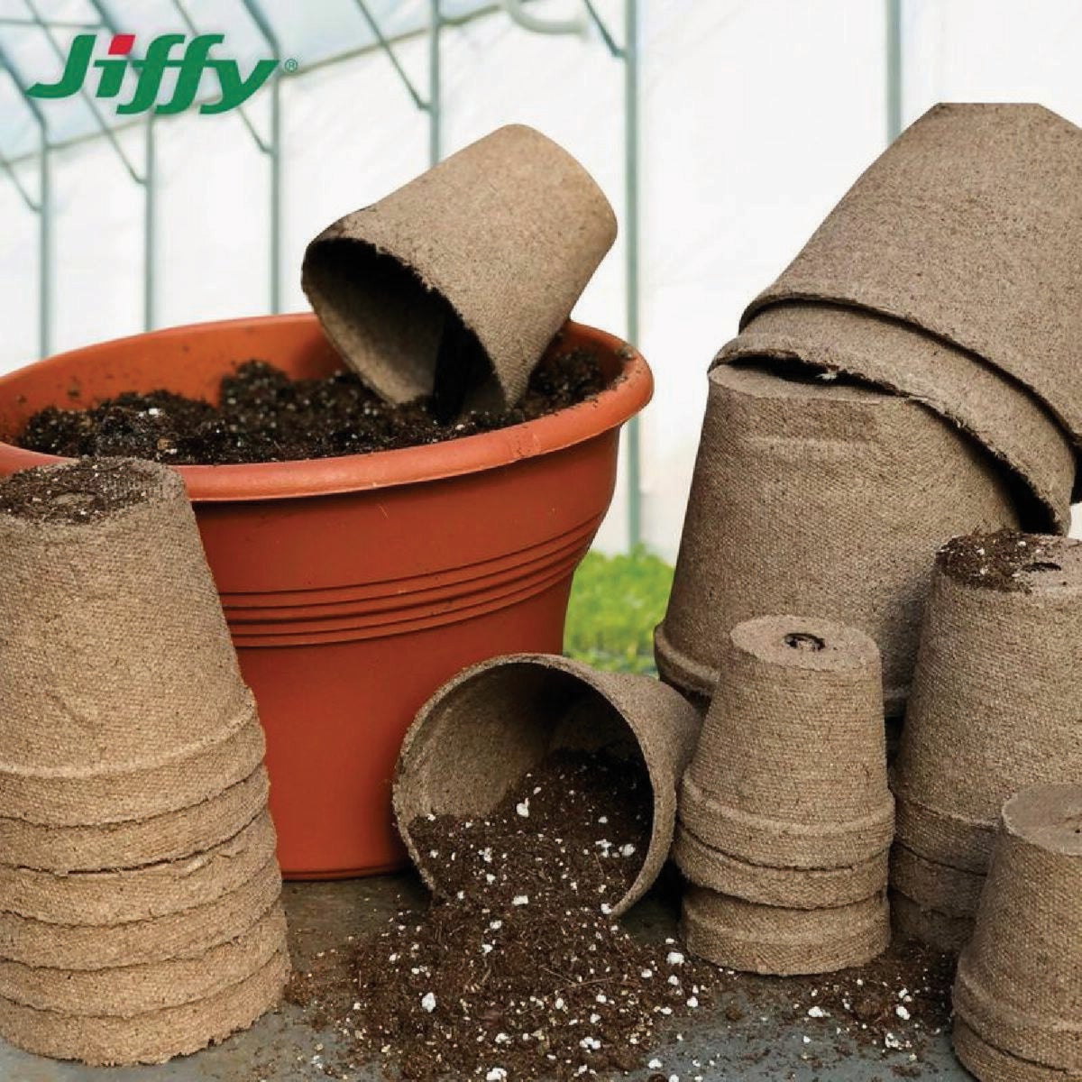 Jiffy 3 In. W. Round Peat Pot (22-Pack) Image 4