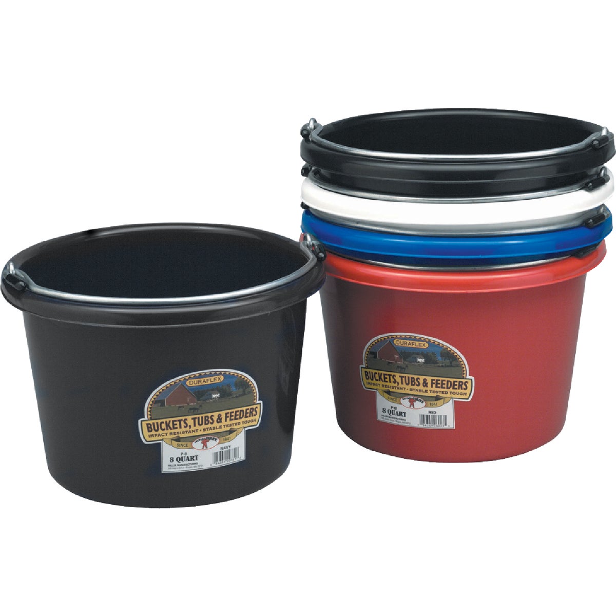 Tuff Stuff 8 Qt. Blue Poly Bucket Image 3