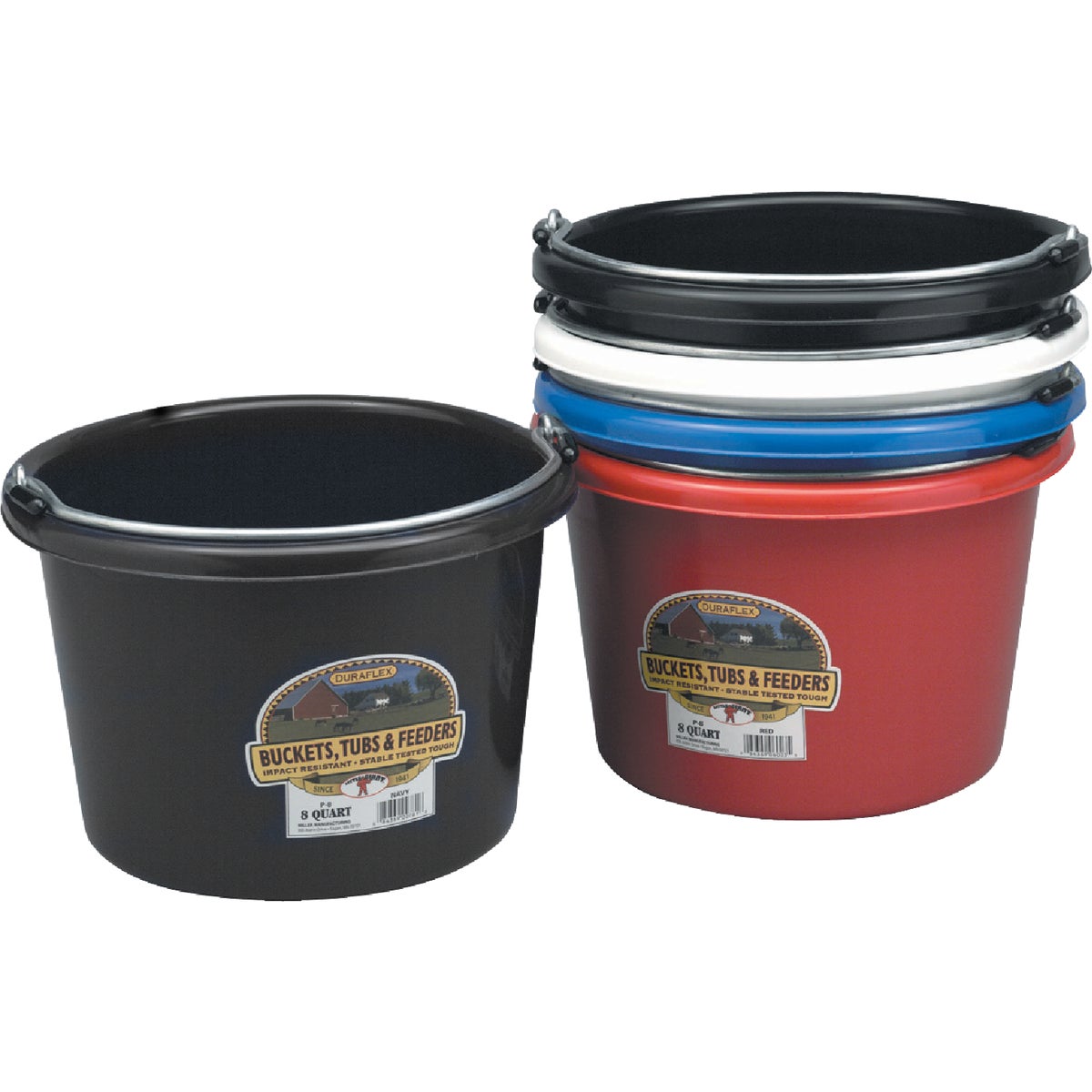 Tuff Stuff 8 Qt. Red Poly Bucket Image 3