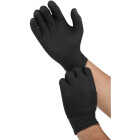 Grippaz Large Black Nitrile Fish Scale Texture Disposable Gloves (50-Pack) Image 1