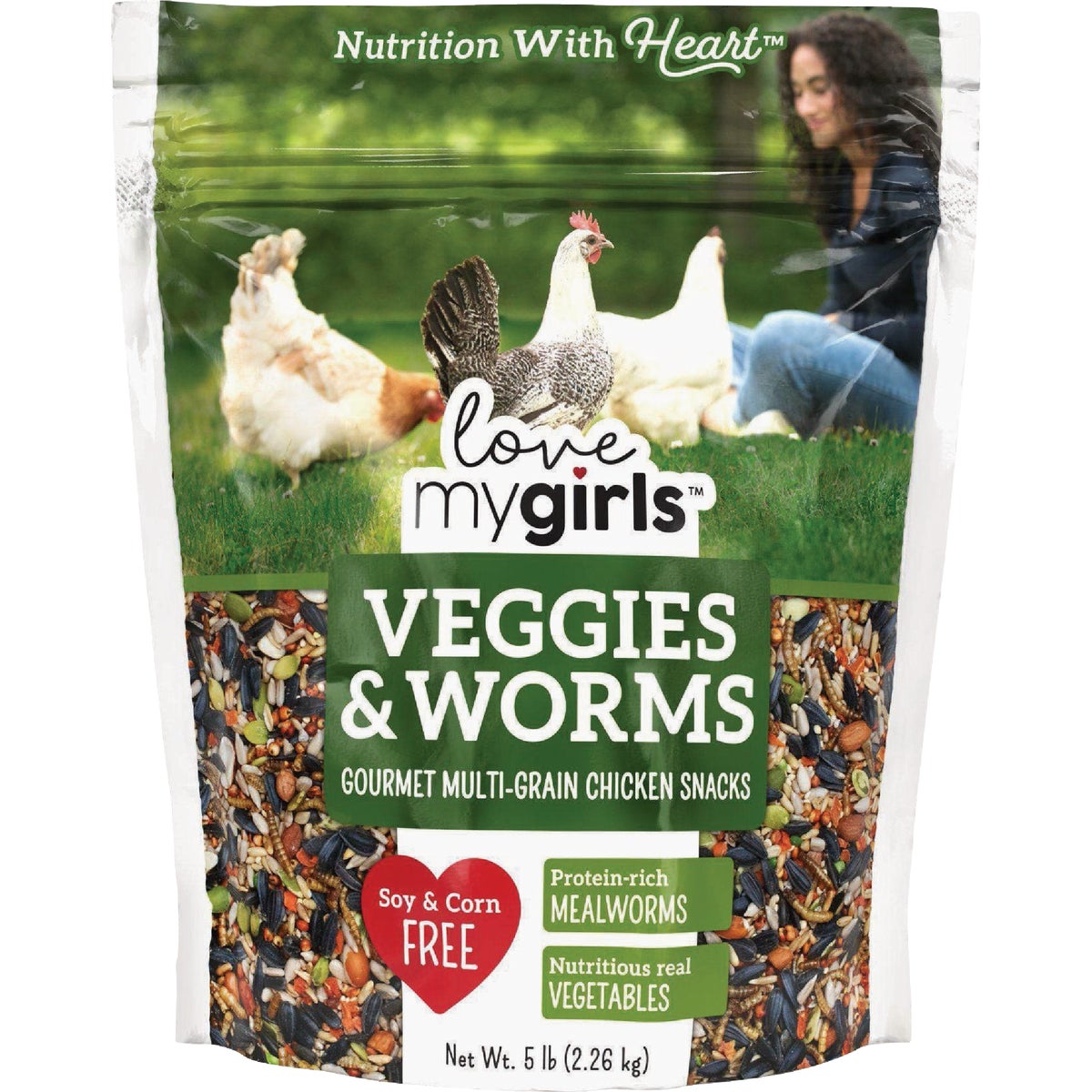 Love My Girls 5 Lb. Veggies & Worms Gourmet Chicken Snacks