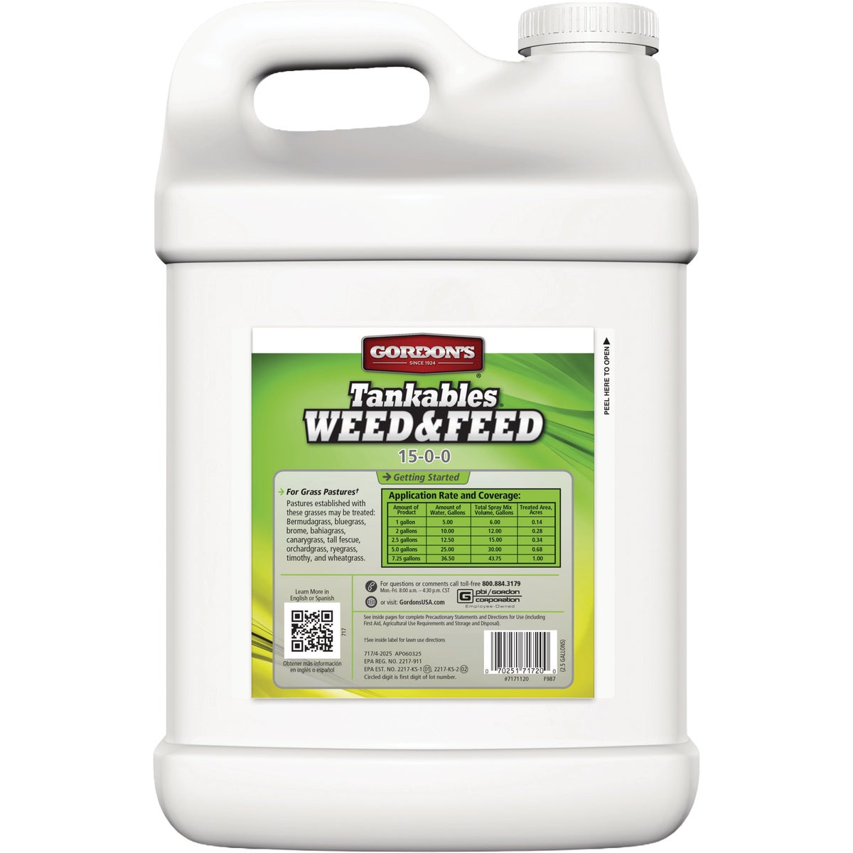 Gordon's Tankables 2.5 Gal. Concentrate 15-0-0 Weed & Feed Fertilizer Image 2