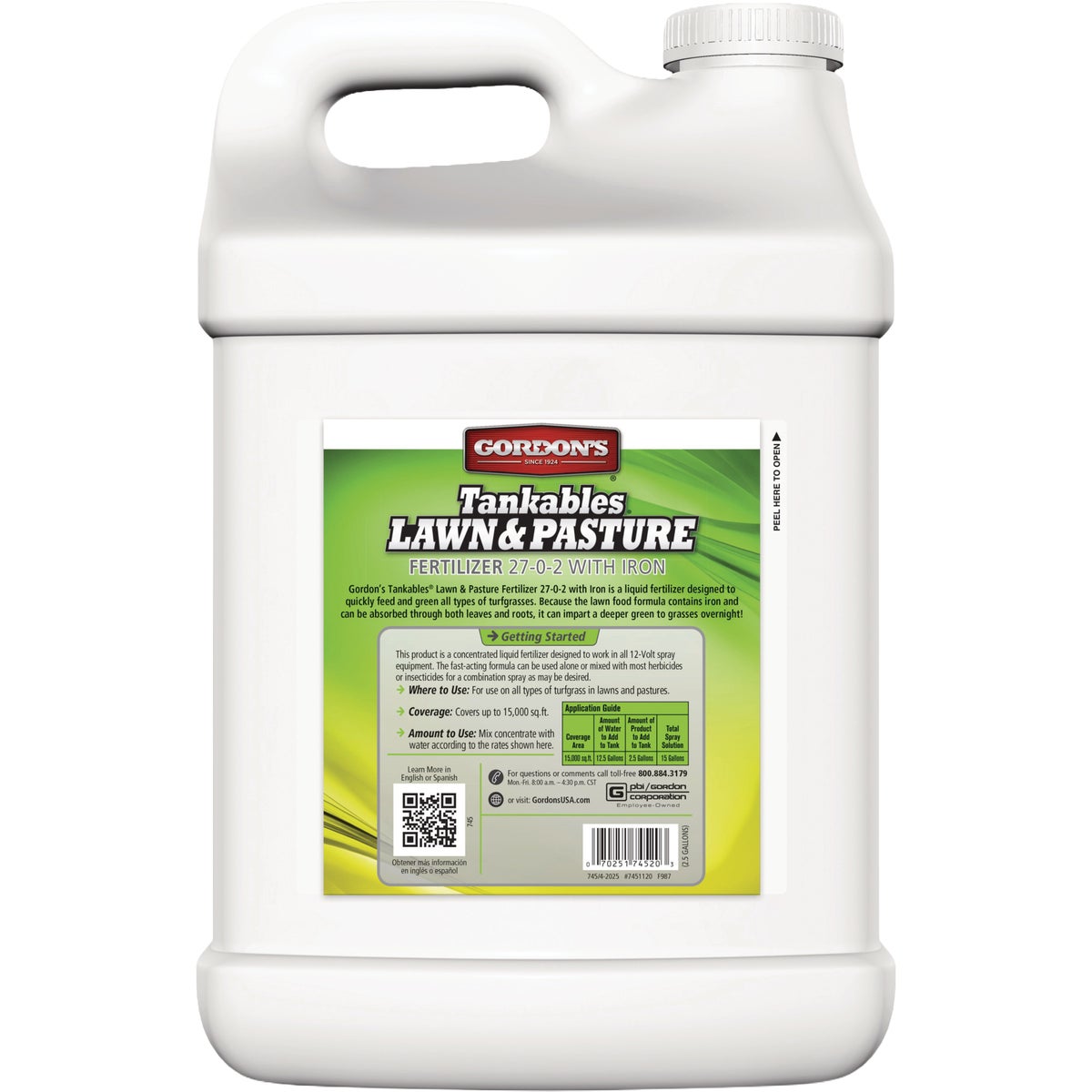 Gordon's Tankables 2.5 Gal. Concentrate 15-0-0 Lawn & Pasture Fertilizer Image 2