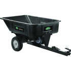 Scotts 10 Cu. Ft. Poly Swivel Tow-Behind Dump Cart Image 1