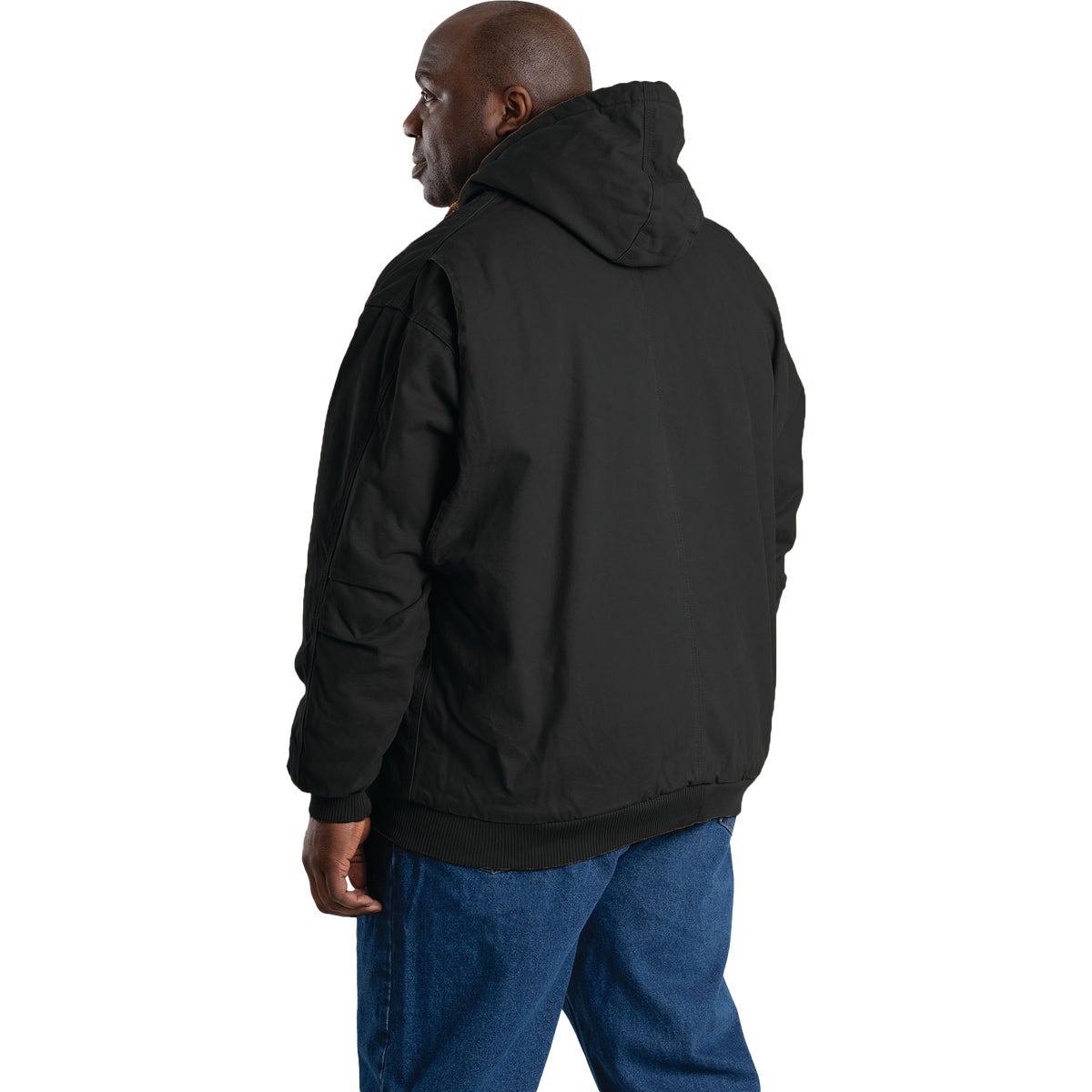 Berne Heartland Men's Large Black Hooded Work Jacket Image 6