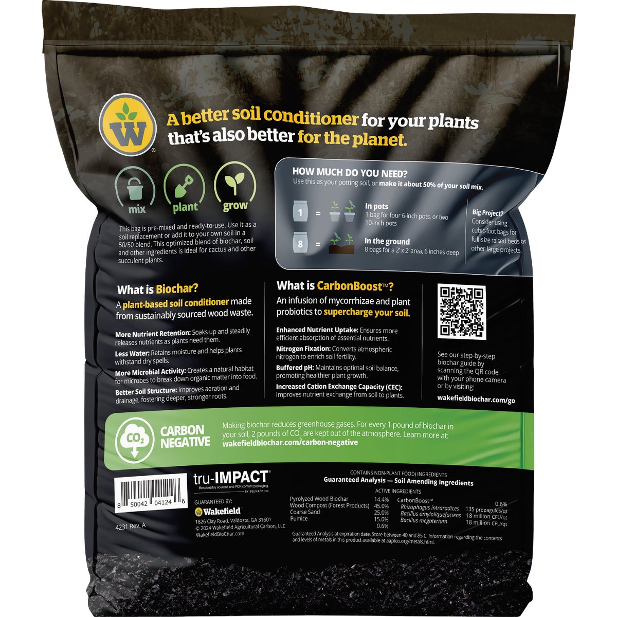 Wakefield Biochar 4 Qt. Cactus & Succulent Soil Mix Image 2