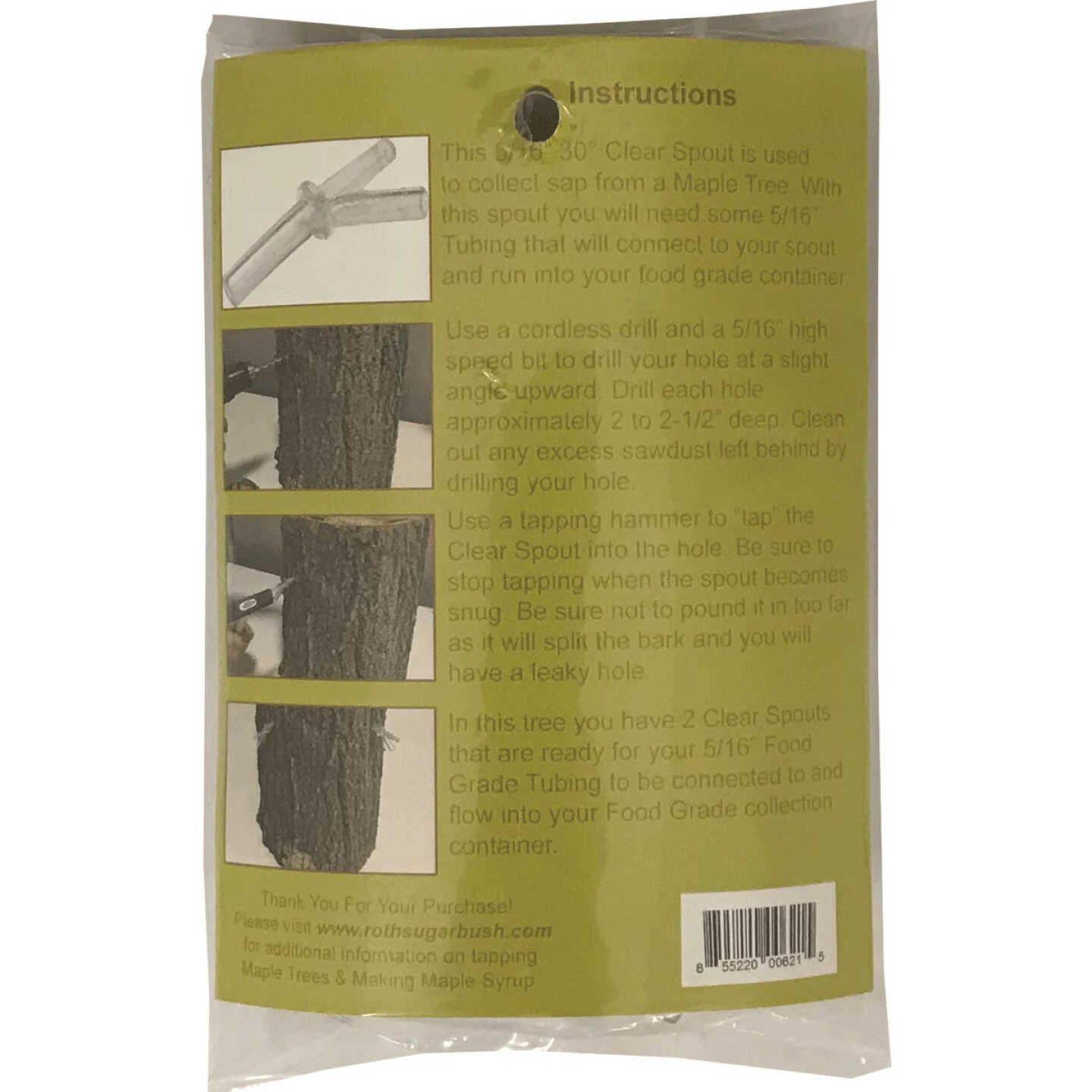 CDL 5/16 In. Polycarbonate Maple Tubing Tap (12-Pack) Image 2