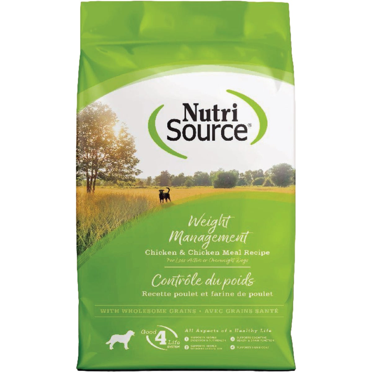 NutriSource 12 Lb. Weight Management Chicken & Chicken Meal Recipe Dog Food