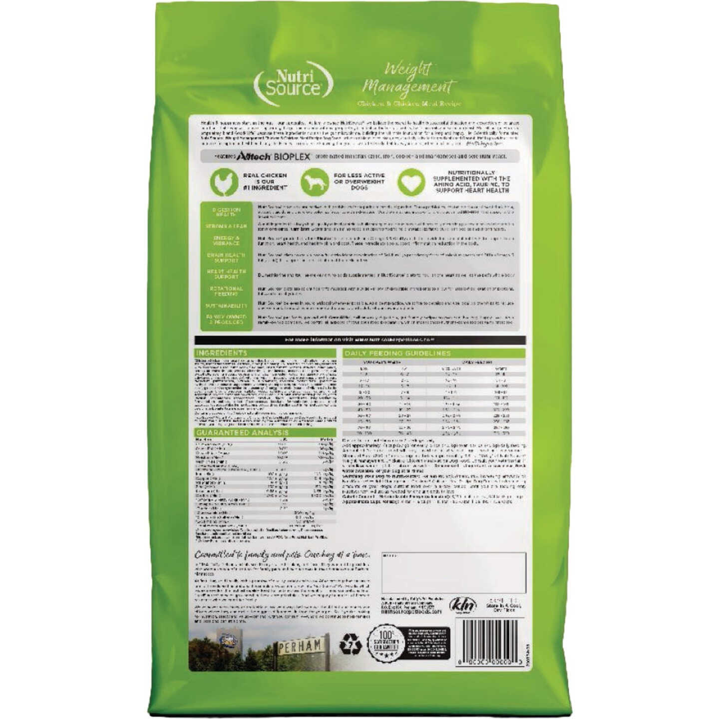 NutriSource 12 Lb. Weight Management Chicken & Chicken Meal Recipe Dog Food Image 7