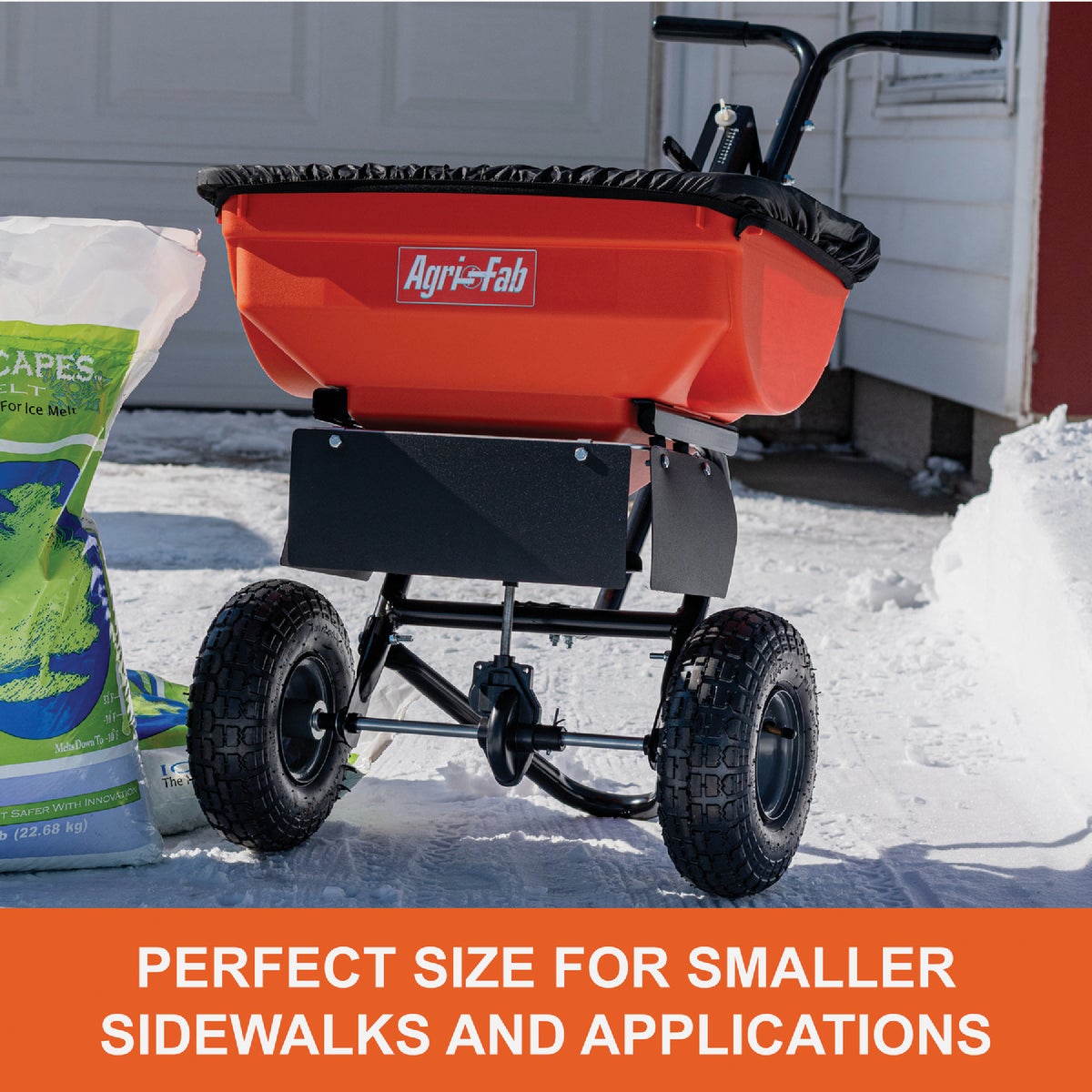 Agri-Fab Inc 85 Lb. Ice Melt Push Broadcast Spreader Image 2