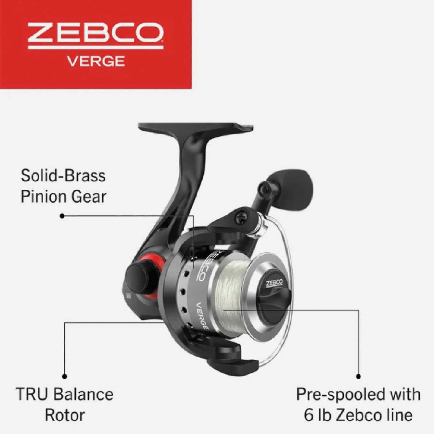 Zebco Verge Size 10 15 Lb. Spinning Fishing Reel Image 4