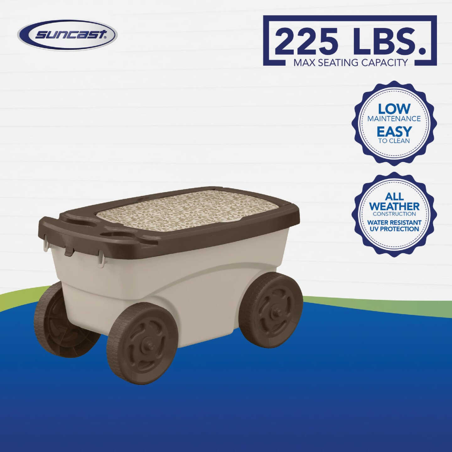 Suncast Portable Multi-Purpose Garden Scooter Image 3