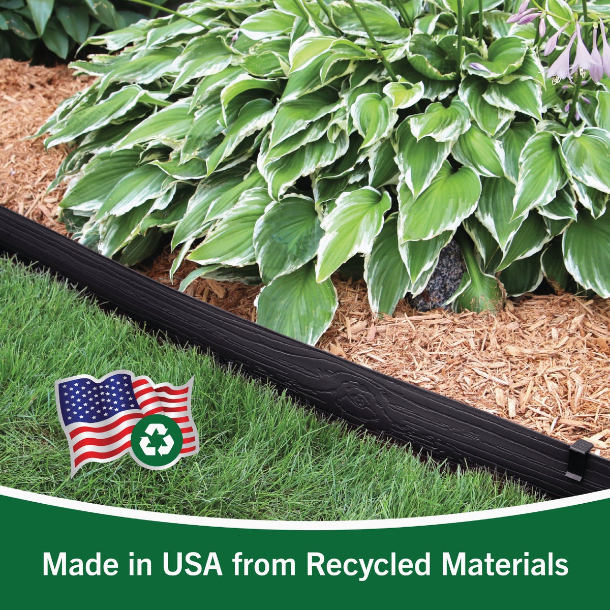 Master Mark 5 In. x 20 Ft. Black Terrace Board Lawn Edging with Stakes Image 5