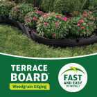Master Mark 5 In. x 20 Ft. Black Terrace Board Lawn Edging with Stakes Image 3