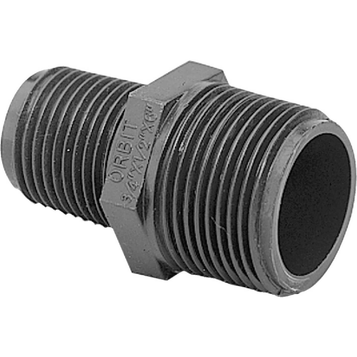 Orbit 1/2 In. x 3/4 In. MNPT Poly Extension Adapter Image 1