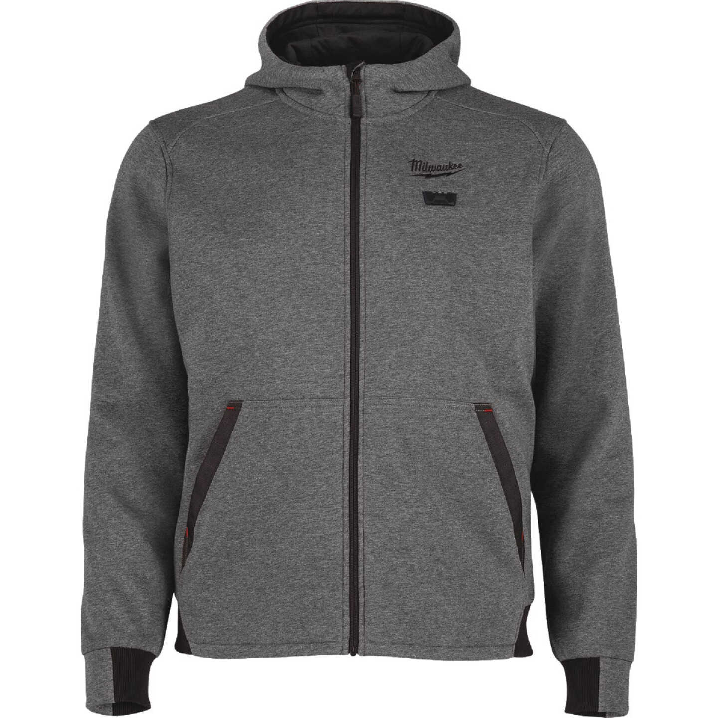Milwaukee M12 Men's 2X Gray Full-Zip Heated Hoodie Kit Image 1