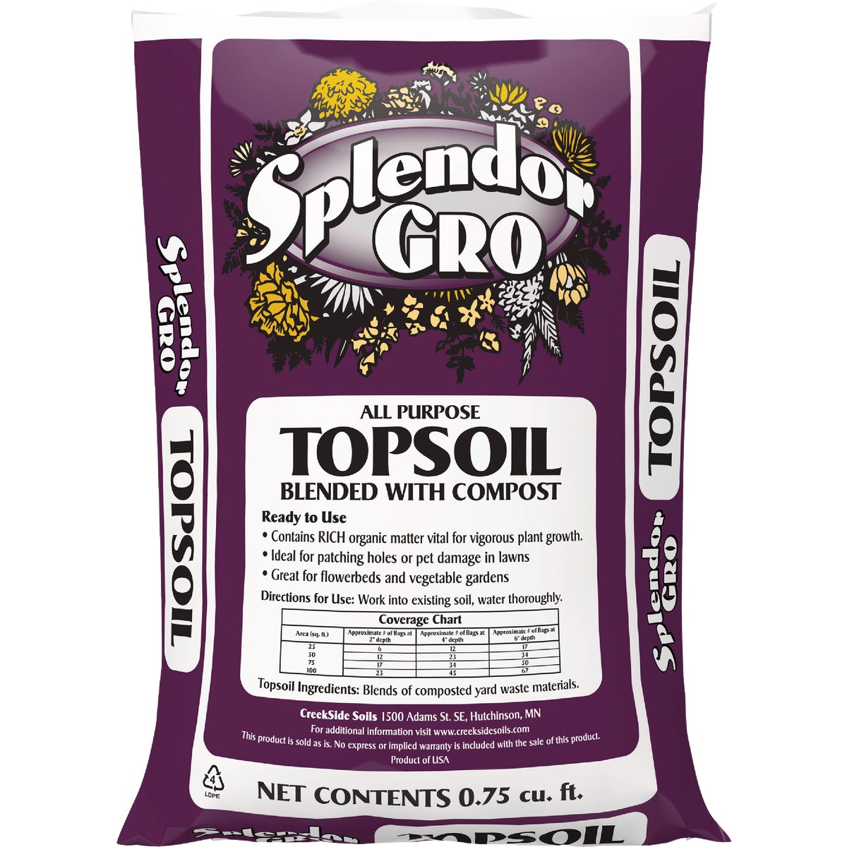 SplendorGRO 0.75 Cu. Ft. All Purpose Topsoil Blended with Compost Image 1