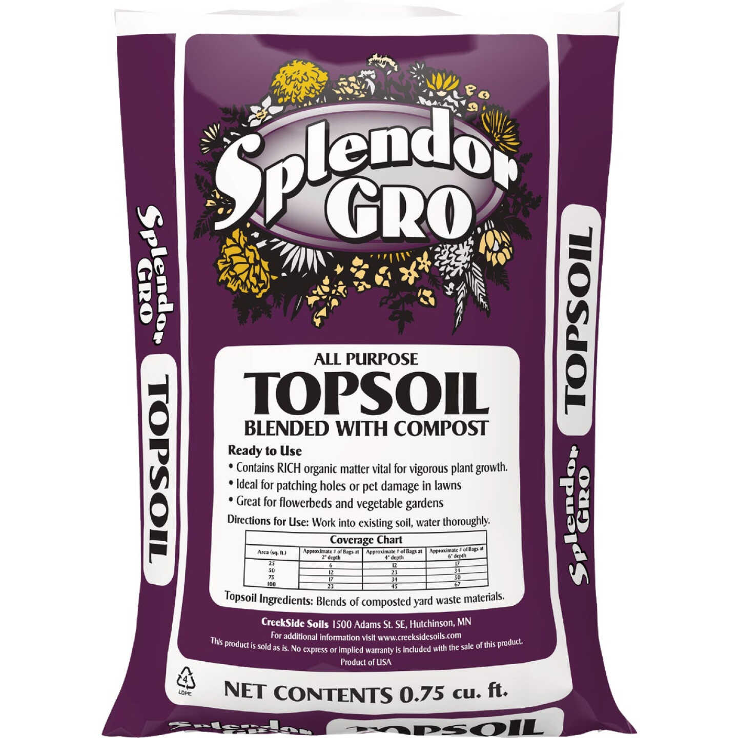 SplendorGRO 0.75 Cu. Ft. All Purpose Topsoil Blended with Compost Image 1