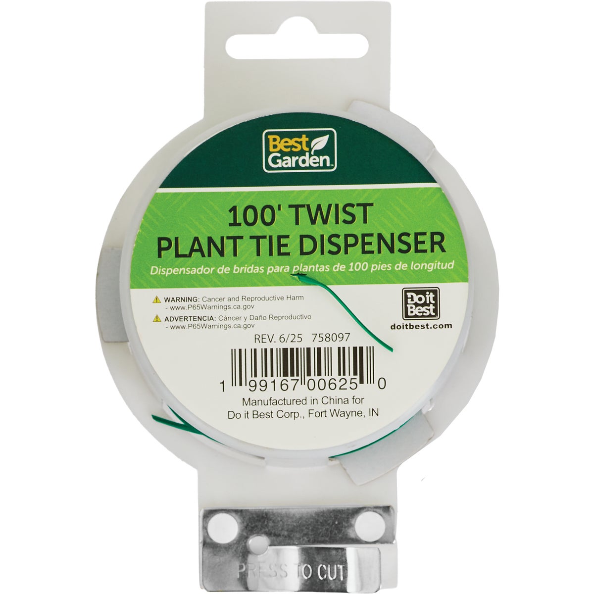 Best Garden 100 Ft. Twist Plant Tie Dispenser Pack