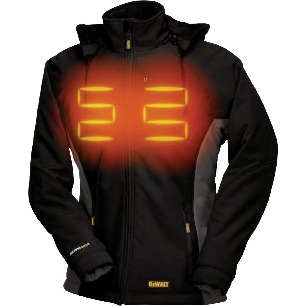 DEWALT Women's Black Soft Shell Heated Coat Kit, M