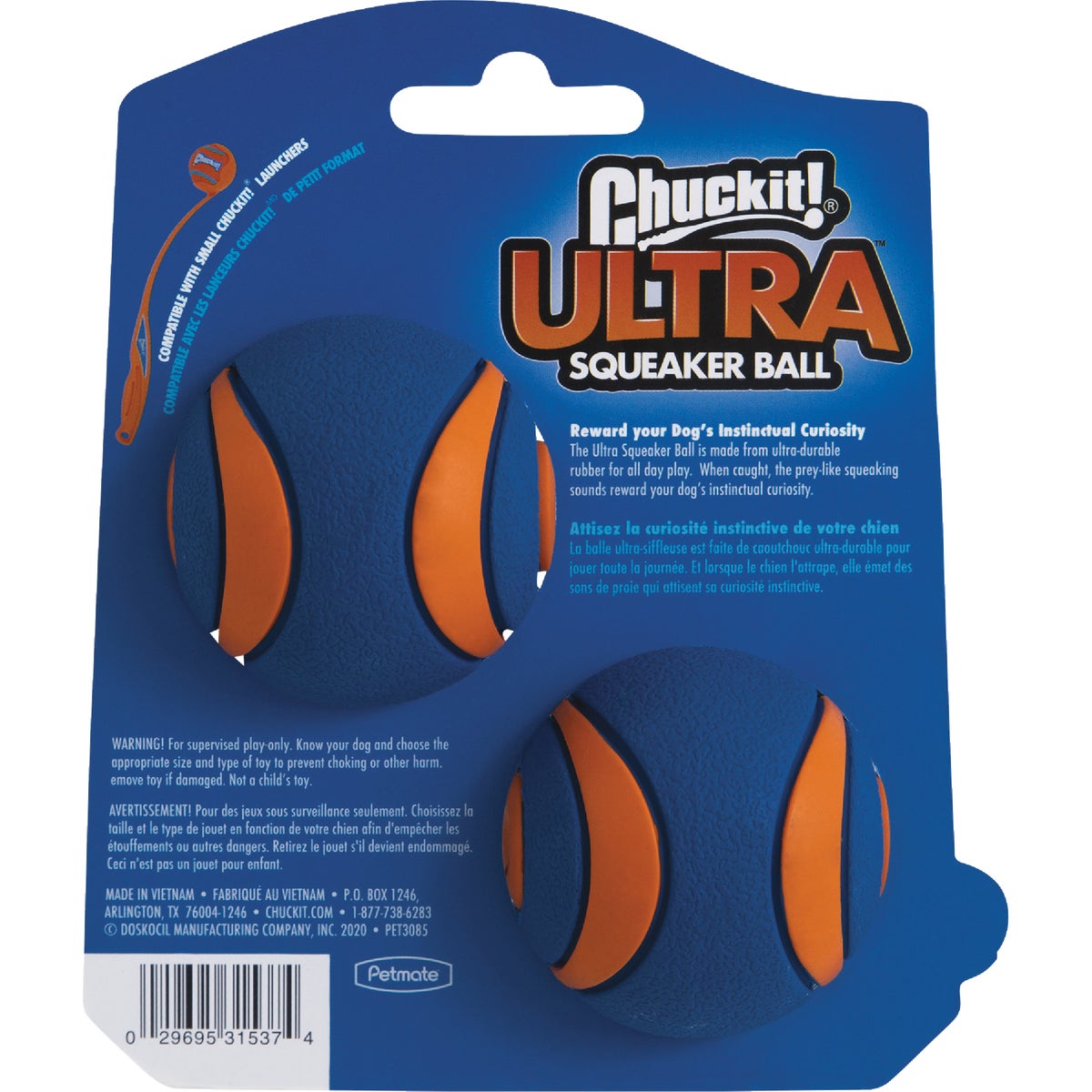 Chuckit Ultra Squeaker Small Dog Ball (2-Pack)