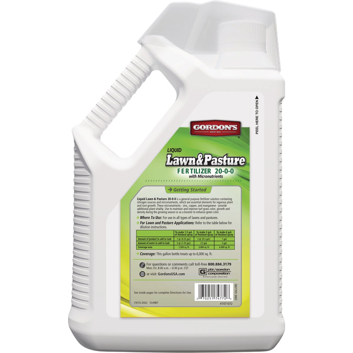 Gordon's 1 Gal. Concentrate 20-0-0 Lawn & Pasture Fertilizer Image 3