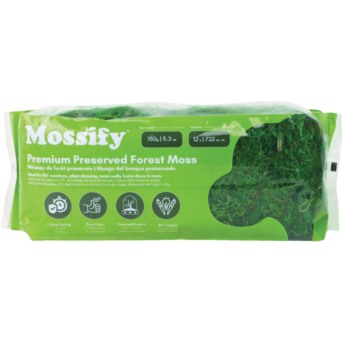 Mossify 5.3 Oz. Premium Preserved Forest Moss Image 2
