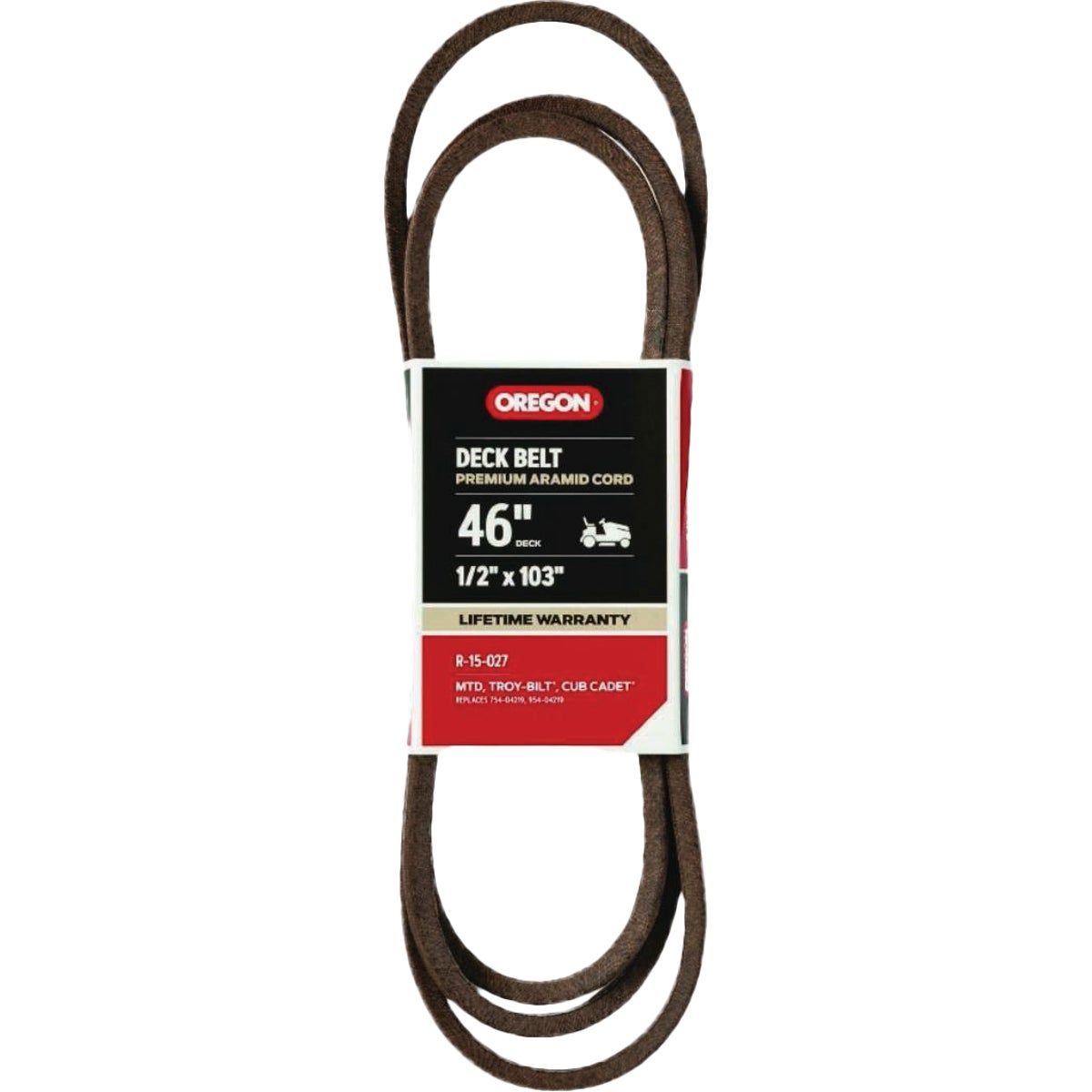 Oregon 1/2 In. x 103 In. Deck Belt for 46 In. Riding Mowers