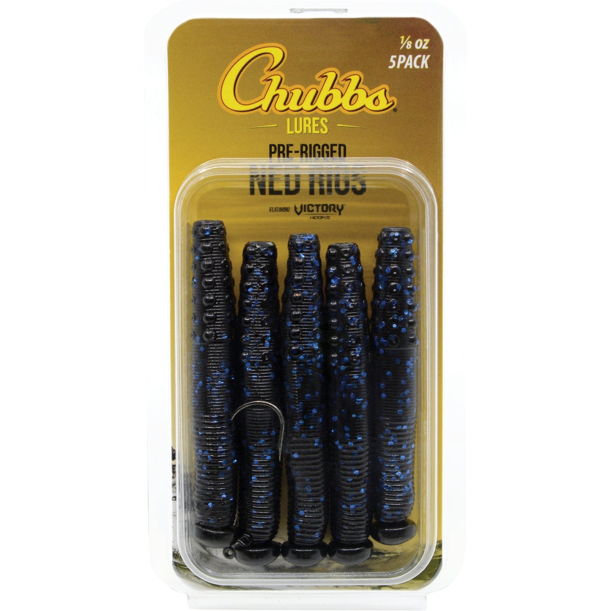 Chubbs Rigged Ned 1/8 Oz. Black/Blue (5-Pack)