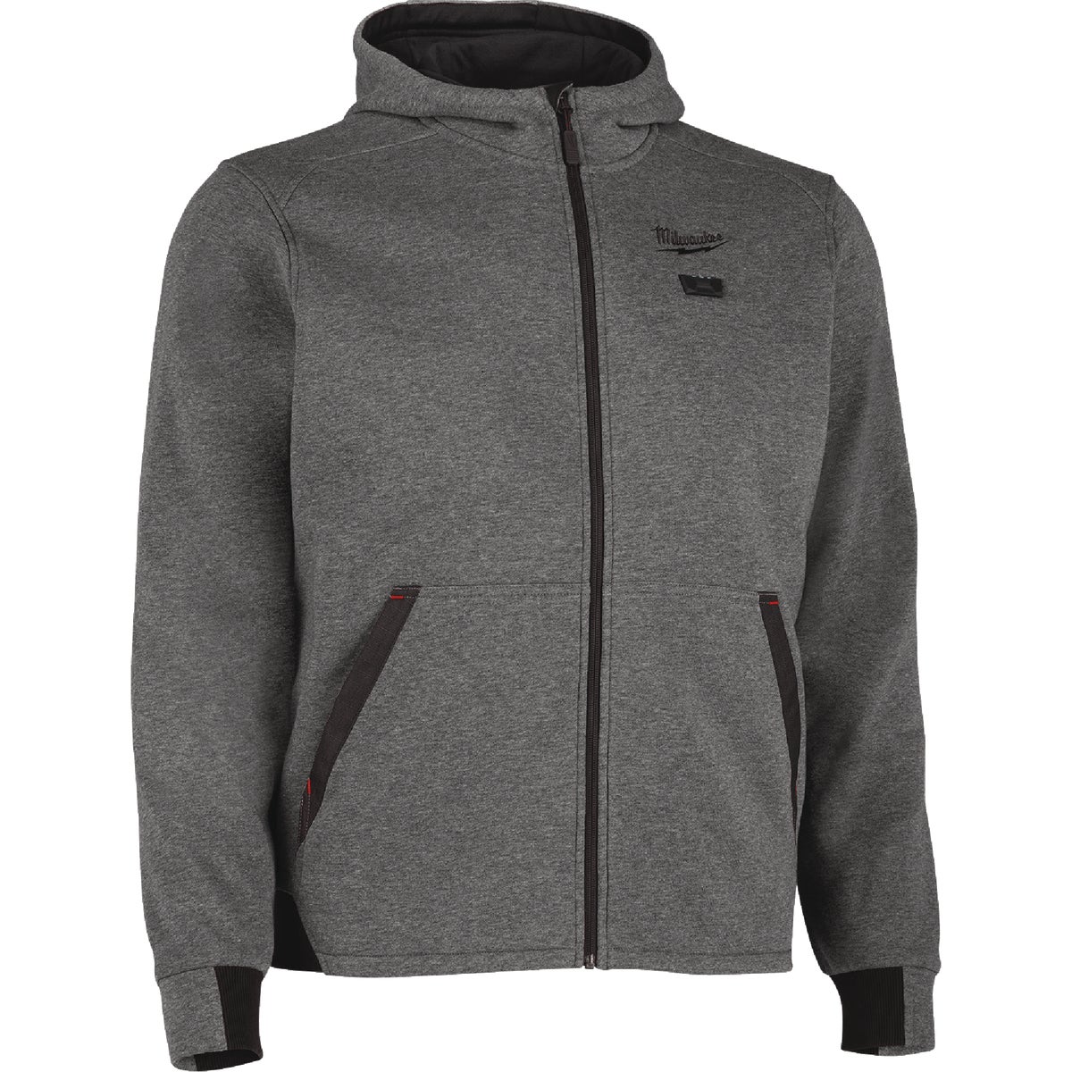 Milwaukee M12 Men's Large Gray Full-Zip Heated Hoodie Image 7