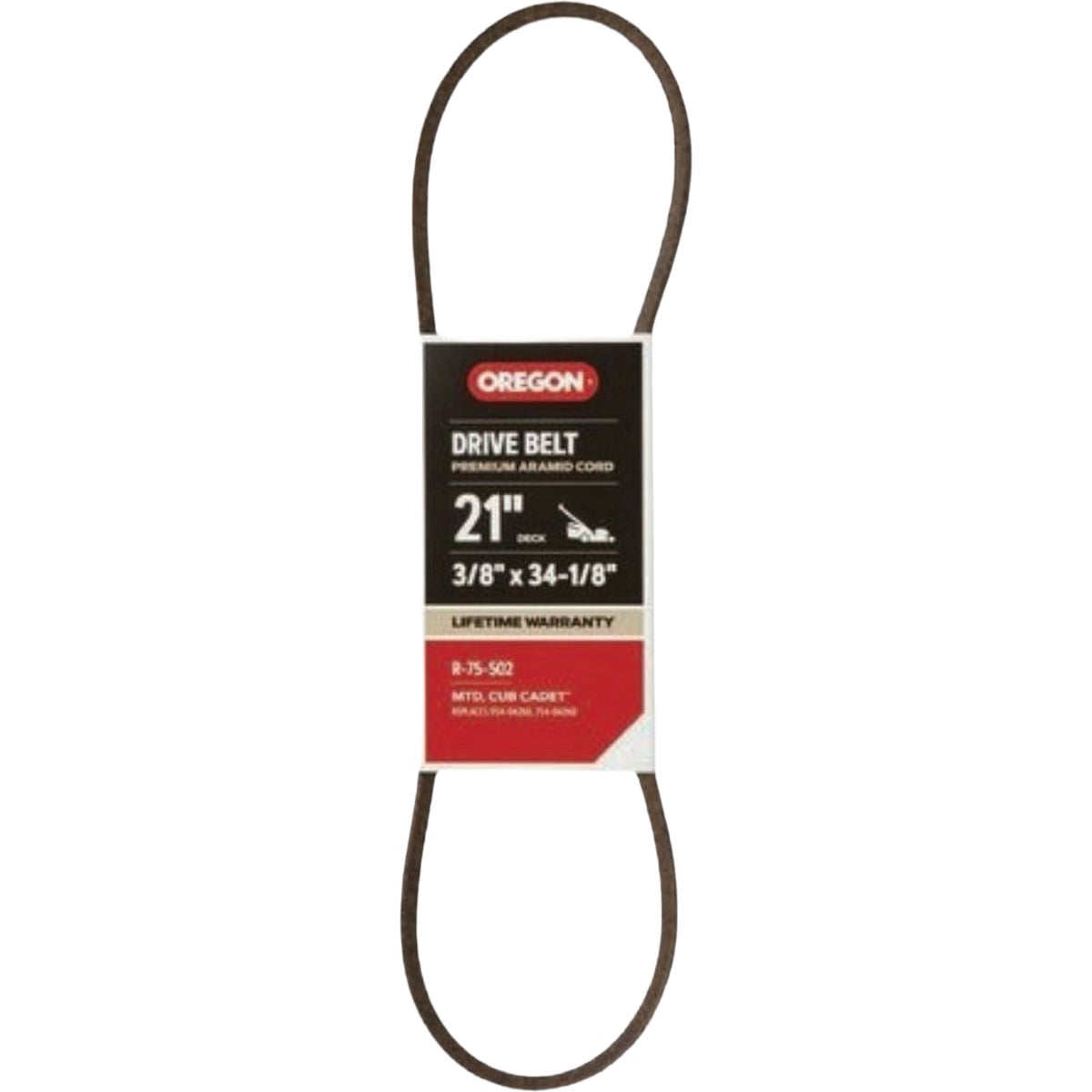 Oregon 3/8 In. x 34-1/8 In. Drive Belt for 21 In. Deck Walk-Behind Mower