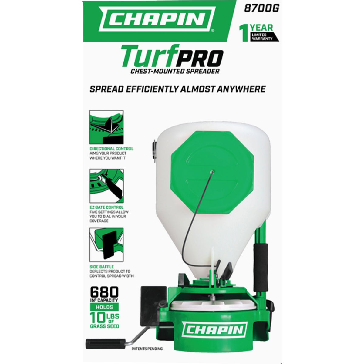 Chapin Portable Broadcast Fertilizer Chest-Mount Spreader with Easy-Fill Hopper Image 3