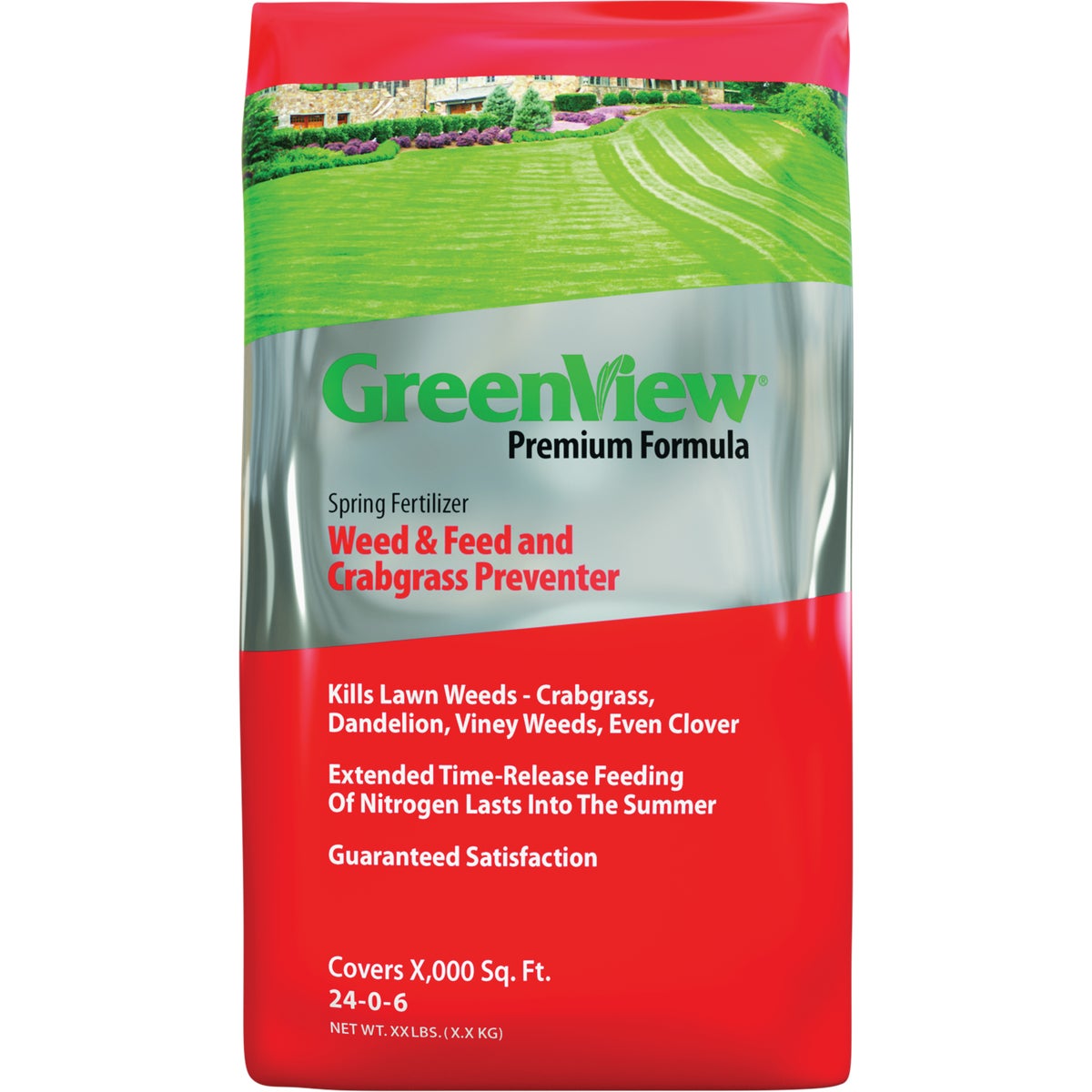 GreenView Premium Formula 36 Lb. 24-0-6 Spring Weed & Feed and Crabgrass Preventer