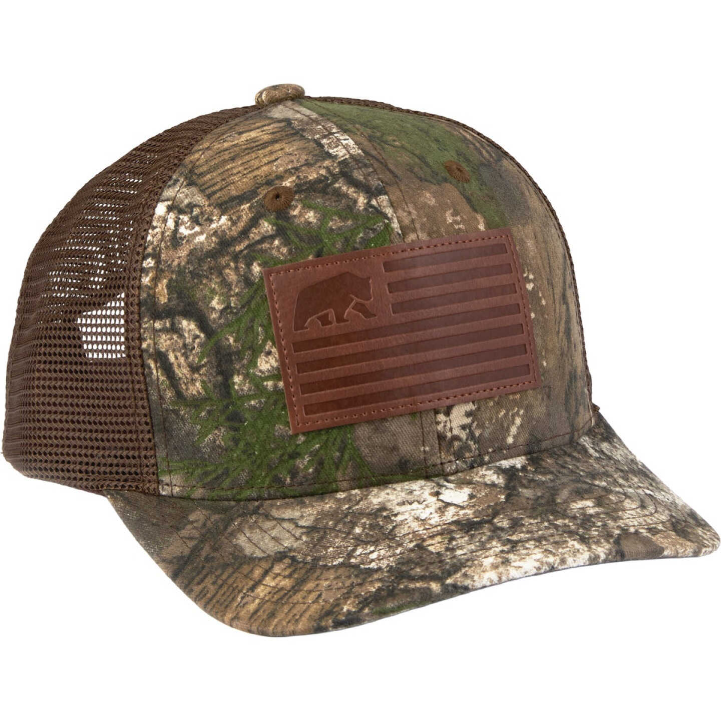 Berne Flag Patch Mesh-Back Camo Cap Image 1