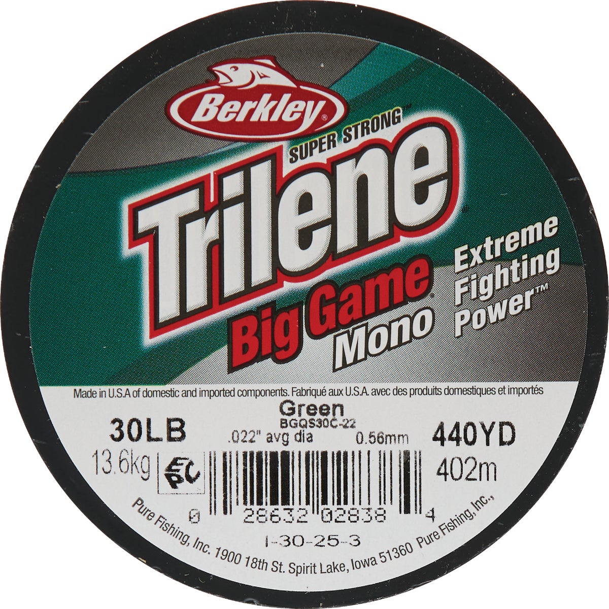 Berkley Trilene Big Game 30 Lb. 440 Yd. Green Monofilament Fishing Line Image 3