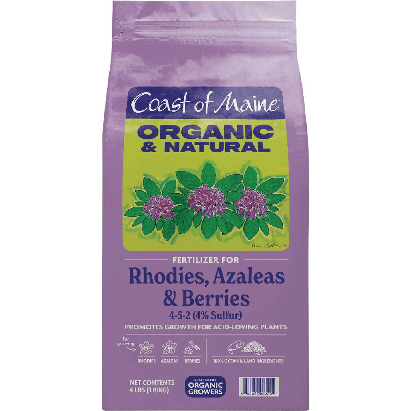 Coast of Maine 4 Lb. Organic & Natural Rhodie, Azalea, & Berry Fertilizer Image 1