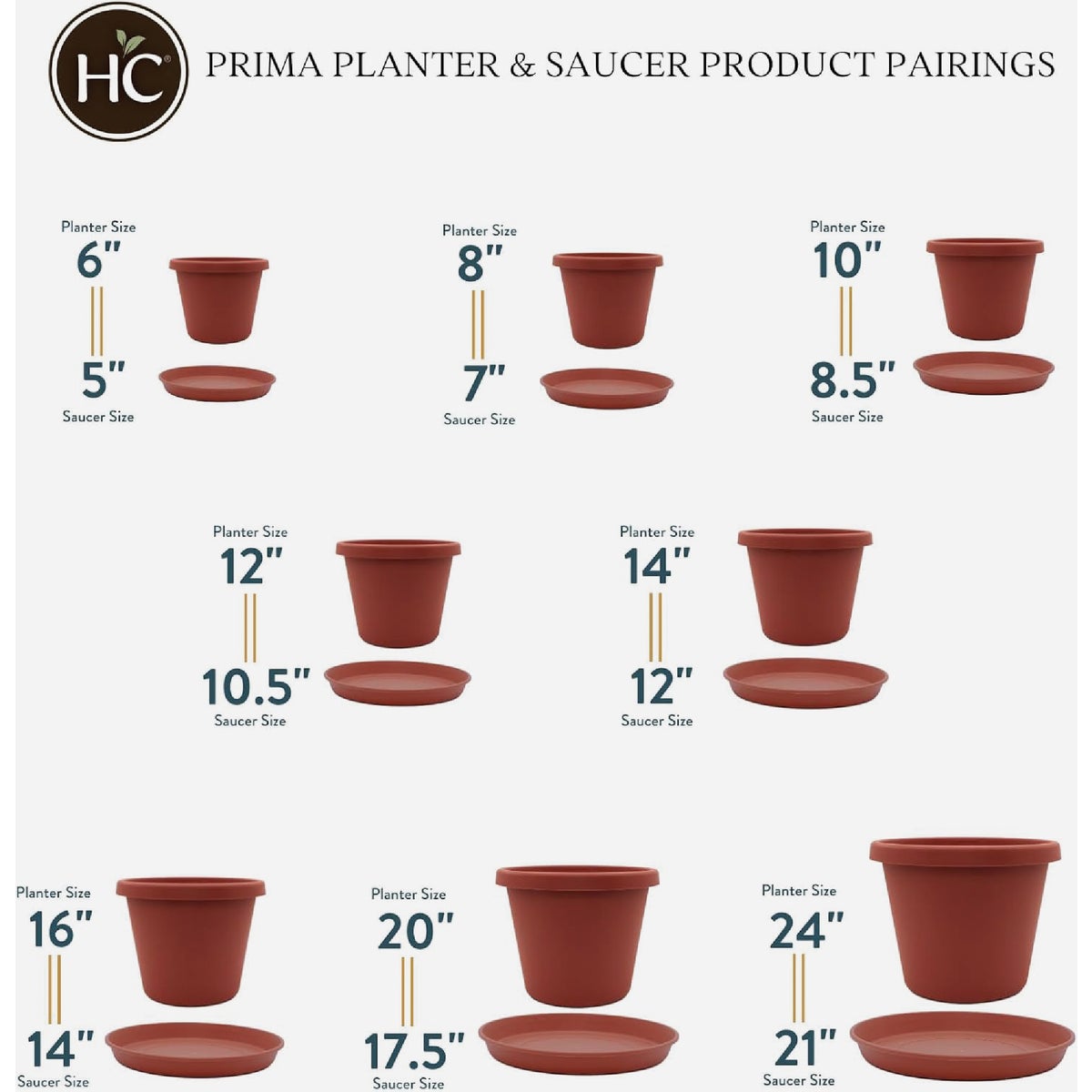 HC Companies 20 In. Stone Classic Saucer Image 6