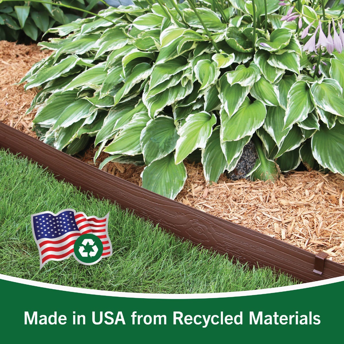 Master Mark 5 In. x 20 Ft. Brown Terrace Board Lawn Edging with Stakes Image 5