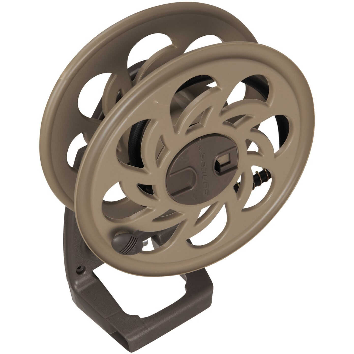 Suncast Sidetracker 125 Ft. x 5/8 In. Taupe Resin Hose Reel Image 1