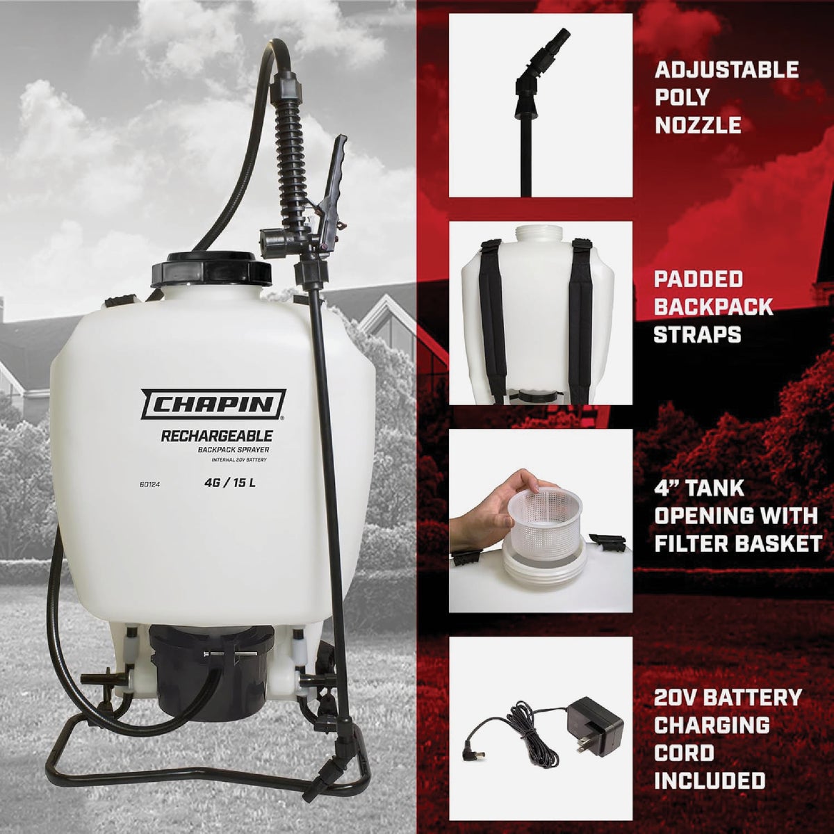 Chapin 4 Gal. 20V Rechargeable Battery Backpack Sprayer Image 2
