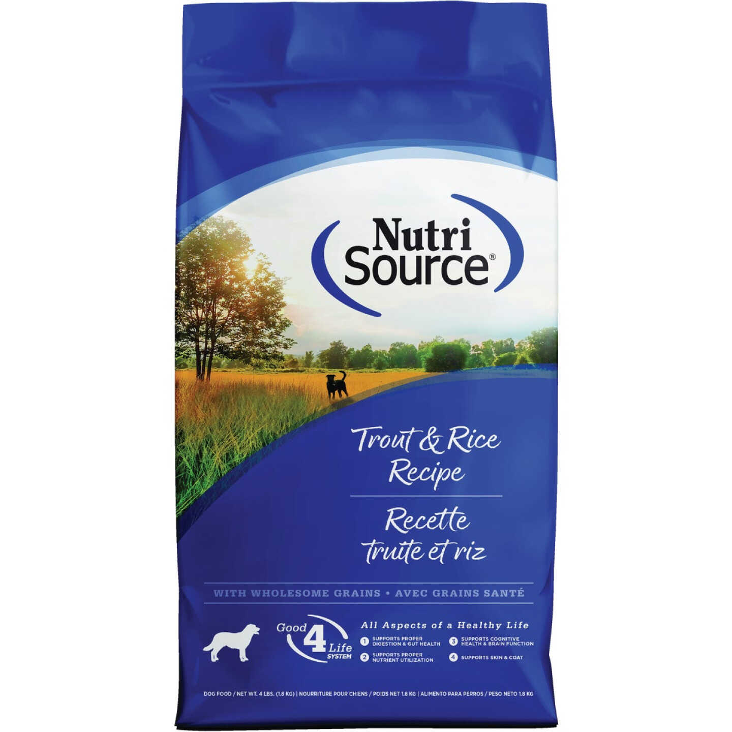 NutriSource 4 Lb. Trout & Rice Recipe Dog Food Image 1