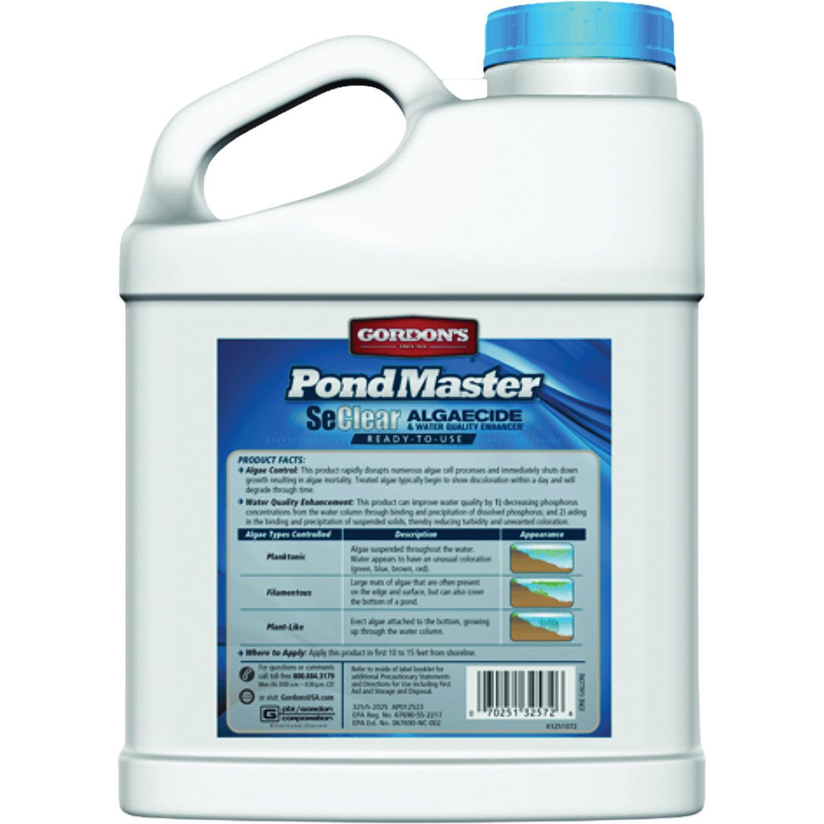 Gordon's PondMaster SeClear 1 Gal. Concentrate Algaecide & Water Quality Enhancer Image 2