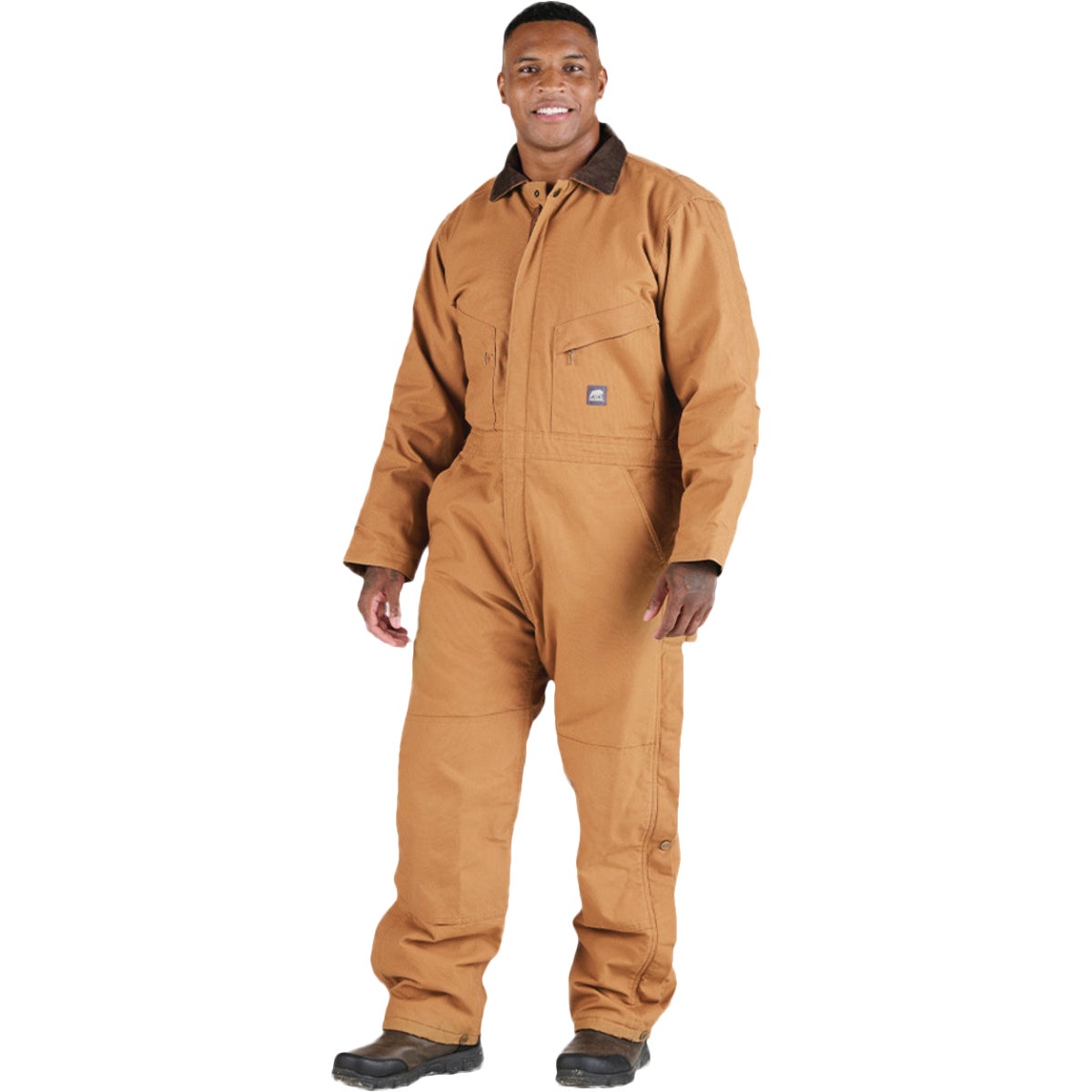 Berne Men's XL Brown Heritage Insulated Duck Coverall, Tall